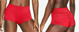 Victoria’s Secret PINK Gym To Swim Shorts Shortie Classic Red Ruched Sid... - $15.84