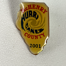 Vintage McHenry County Hurricanes Pin 2001 Youth Baseball Illinois Shape... - $11.39