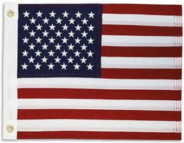 American USA Nylon Embroidered Boat Flag - 12x18 Inch - £10.21 GBP
