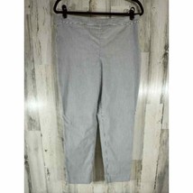 Talbots Womens Chatham Ankle Pants Charcoal Gray Stripe Size 10 Petite (32x25.5) - £12.51 GBP
