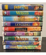 Lot of 9 Disney Universal VHS Tapes (Lion King 1 &amp; 2, Peter Pan, Little ... - £14.68 GBP