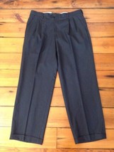 Pronto Uomo Itay Black Worsted Wool Pleated Front Suit Dress Pants 36&quot; 3... - $49.99