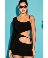 Women&#39;s One Shoulder Waist Tie Mini Dress - $16.84 CAD