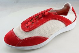 Rockport Fashion Sneakers Red Leather Women 7.5 Medium - £15.60 GBP