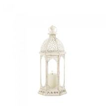 Graceful Distressed Small White Lantern - £33.51 GBP