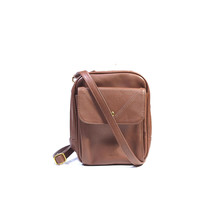 MINOOY Crossbody Bag Caramel Brown Leather &#39;Thea&#39; Organizer Crossbody Purse - £95.94 GBP
