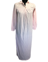 Philmaid Collared Vintage House Pajama Dress Gown ~ Sz Small ~ Pink ~ Long  - £13.66 GBP