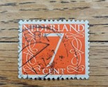 Netherlands Stamp 7c Used Orange - £1.48 GBP