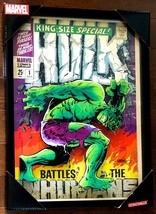 w/ COA ~ Incredible Hulk Framed &#39;3D&#39; Glass &amp; Print Art ~ SIGNED by Jim Steranko - £309.29 GBP