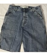 VTG Arizona Shorts Mens 32 Blue Denim Carpenter Jean Jorts Grunge Skate Y2K - $252.62 MXN