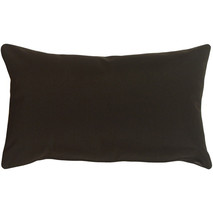 Sunbrella Black 12x19 Outdoor Pillow, with Polyfill Insert - £39.50 GBP