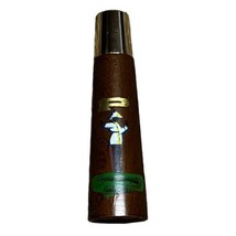 Vintage Japan Pepper Shaker Tall Wood With Oriental Replacement Salt - £7.55 GBP