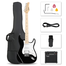 Glarry GST Stylish H-S-S Pickup Electric Guitar Kit with 20W AMP Bag Guitar - £157.31 GBP