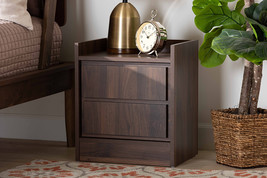 Lesia Walnut Brown 1-Door Nightstand - $795.66 MXN