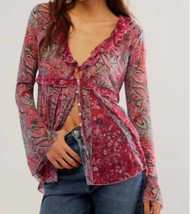 Free People wildest dreams tunic in raspberry combo - size S - £65.70 GBP