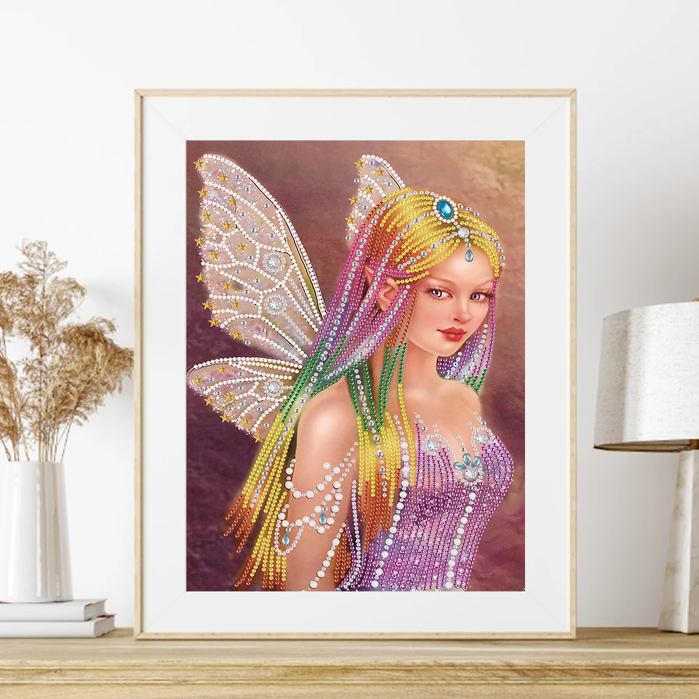 Sporting Winged Elf Girl 5D DIY Diamond Painting Partial Special Shaped Drill Rh - £23.62 GBP