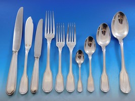 Plunir by Christofle France Silverplate Flatware Service Set 124 pieces Dinner - £5,233.32 GBP