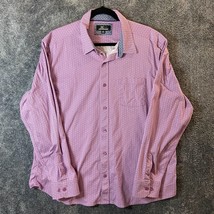 Johnston &amp; Murphy XC Flex Shirt Mens Extra Large Purple Geometric Loud C... - $17.13