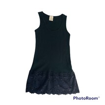 The Balance Collection Marika Black Scoop Neck Tank Size Small Lace Trim - £7.54 GBP