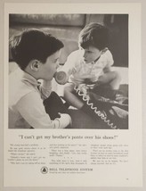 1963 Print Ad Bell Telephone System Two Boys Talk on Phone - $15.28