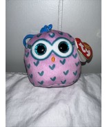 TY Mini Beanie Squishies (Squish-A-Boos) Plush - WINKS the Owl (3 inch) - $8.60