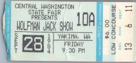 Wolfman Jack Concert Ticket Stub September 28 1984 Yakima Washington - £27.24 GBP