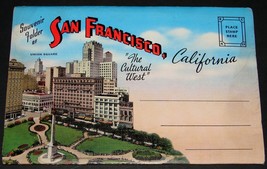 1940&#39;s SAN FRANCISCO CA Antique Souvenir POSTCARD FOLDER Mission News 6.... - $15.99