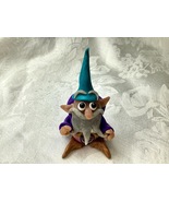 Gnome Wizard Sculpture Small Handmade Polymer Clay Fantasy Magic Statue ... - $29.99