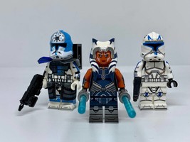 3pcs Ahsoka and Captain Rex Jesse Star Wars 501st Clone Troopers Minifigures Toy - £7.37 GBP