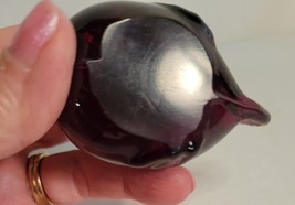 Reijmyre Swedish Art Glass Ruby Red Bird image 6