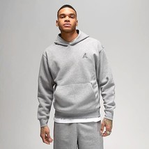 Jordan Brooklyn Fleece Men&#39;s Pullover Hoodie Size MD Gray DQ7466-091 - £55.49 GBP