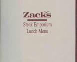 Zack&#39;s Steak Emporium Menu Park Vista Gatlinburg Tennessee  - $17.82