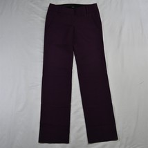 LOFT 00 Purple Marisa Straight Wool Blend Stretch Career Womens Dress Pants - £11.79 GBP