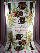 Lovely NOS Vintage Parisian Prints Linen Towel Colorful Early American T... - $14.00