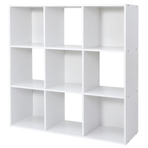 9 Cube Storage Organizer Wooden Bookshelf Display W/5 Removable Back Panel White - £68.80 GBP