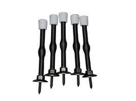 Lot Of 5 Antique Brass Spring Door Stop "3 - $9.80