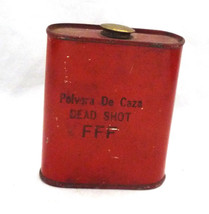 Antique Polvora De Caza FFF powder tin American Powder Mills Spain export empty - £74.85 GBP