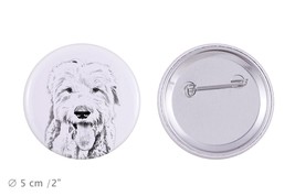 Buttons with a dog -Old english sheepdog - £3.02 GBP