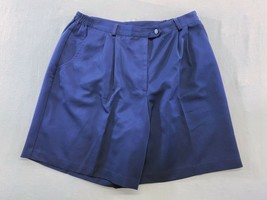 Coral Bay Golf Women&#39;s Vintage Pleated Front Shorts Size 14P Dark Blue H... - $7.92