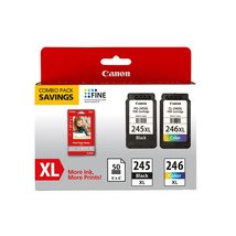 Canon PG-245XL/CL-246XL Ink/Photo Paper Pack, Compatible to MX490, MX492... - $55.45