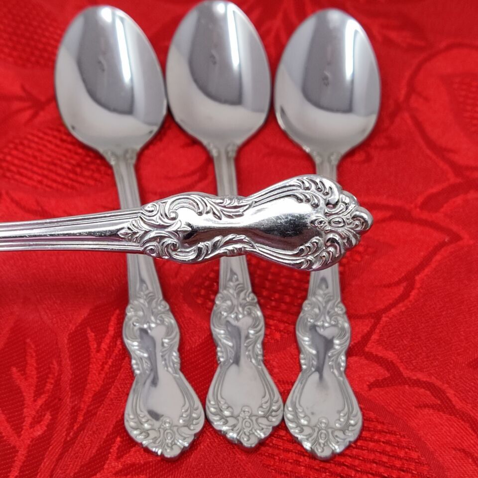 4X Reed &amp; Barton Duchess Of Marlborough Teaspoons  Stainless Beautiful S... - $22.98