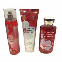 Bath &amp; Body Works Japanese Cherry Blossom Fragrance Mist Shower Gel &amp; Body Cream - £42.39 GBP