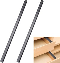 2 Pieces PVC Drawer Hanging File Rails Black File Cabinet Rails for Hanging - £22.05 GBP