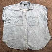 Banana Republic Chambray Denim Top Womens Size XL Relaxed Fit Button Up ... - $14.25