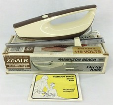 VINTAGE Hamilton Beach Electric Knife 275 ALB Almond Brown Scovill Stainless GUC - £22.15 GBP