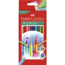 Faber-Castell Triangular Grip Coloured Pencils - 24pk - £26.19 GBP