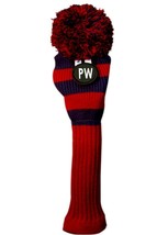 Tour Pitching Wedge ( Pw ) Hybride Rouge &amp; Bleu Golf Capuchon Tricot Pom Housse - £12.70 GBP