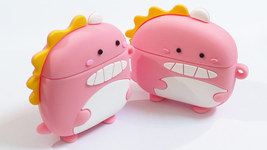 Fun Cute 3D Pink Cartoon Dragon Airpod (2nd/3rd Gen) Soft Silicone Rubber Case - £11.25 GBP+