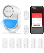 Wifi Home Alarm System with PIR Motion Sensor, Indoor DIY Smart Door/Windo - $105.20
