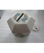“Wedgwood” Peter Rabbit design Beatrix Potter 6-Sided Porcelain Coin Ban... - $62.56 CAD